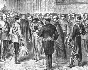 O príncipe de Gales segurando seu primeiro dique, 18 de fevereiro de 1863, 1901. de Unbekannt