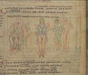 Os Psychomachia por Prudentius, século XI de Unbekannt