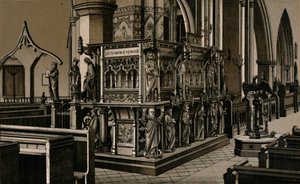 O púlpito, Igreja de São Nicolau, c1880. de Unbekannt