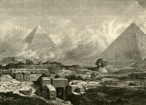 As Pirâmides e Esfinge, 1890. de Unbekannt
