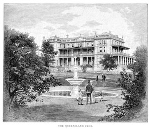 The Queensland Club, Austrália, 1886 de Unbekannt