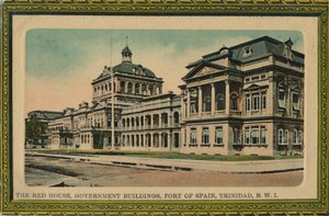 A Casa Vermelha, prédios do governo, Porto da Espanha, Trinidad, BWI, início do século XX. de Unbekannt