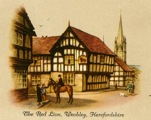 O leão vermelho, Weobley, Herefordshire, 1936. de Unbekannt