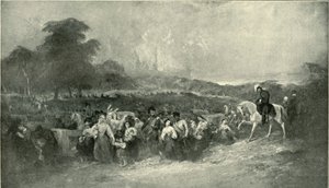 O alívio de Lucknow - levando os sofredores ao acampamento britânico, 1901. de Unbekannt