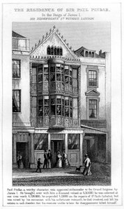 A residência de Sir Paul Pindar, Bishopsgate, cidade de Londres de Unbekannt