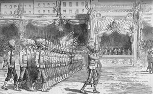 A Revista no Cairo: Past March of the Beloochees, c1880 de Unbekannt