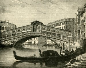 O Rialto, Veneza, 1890. de Unbekannt