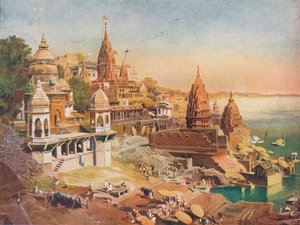 A cidade sagrada dos hindus: Benares no Ganges, 1908 de Unbekannt
