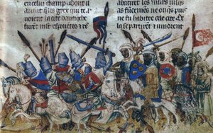 O cerco de Antioquia durante a Primeira Cruzada, ca 1200 de Unbekannt