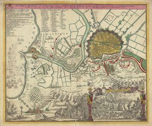 O cerco de Danzig, 1734, 1730 de Unbekannt