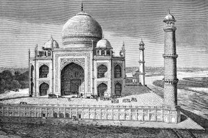 O Taj Mahal, Agra, Índia, 1895 de Unbekannt