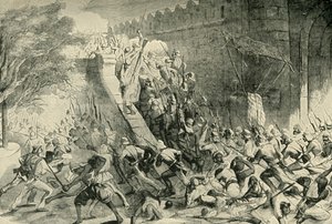 A tomada do portão da Caxemira, 1901. de Unbekannt