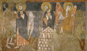 A Tentação de Cristo pelo Diabo, primeira metade do século XII, possivelmente 1129-34. de Unbekannt