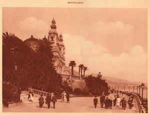 Os terraços e o cassino, Monte Carlo, 1930. de Unbekannt