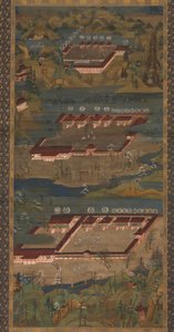Os três santuários sagrados em Kumano: Kumano Mandala, c. 1300 de Unbekannt