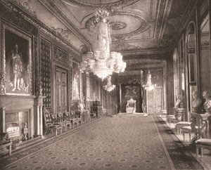 A sala do trono, Castelo de Windsor, Berkshire, 1894. de Unbekannt