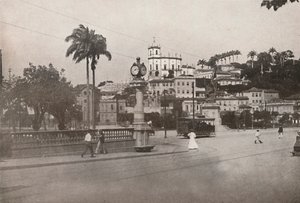 O bonde passando pela Praça da Glória, 1914 de Unbekannt