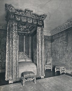 Os embaixadores venezianos Rom em Knole. O estrado feito para James I, a cadeira e os bancos da de Unbekannt