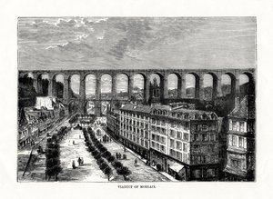 O viaduto em Morlaix, França, 1879 de Unbekannt