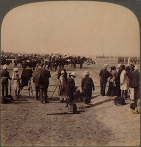 O vice-rei Lord Curzon e Lord Kitchener na Great Durbar Review, Delhi, Índia, 1903 de Unbekannt