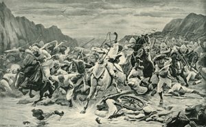 A vitória da perseguição da cavalaria de Kandahar ao rio Arghandab, 1901. de Unbekannt