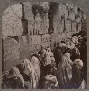 O Lugar das Lamentações dos Judeus, Jerusalém, c1900 de Unbekannt