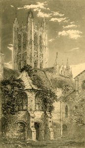 A torre de água, Catedral de Canterbury, Canterbury, Kent, 1885. de Unbekannt