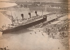 O White Star Liner Majestic entra na maior doca do mundo em Southampton, c1934, 19 de Unbekannt