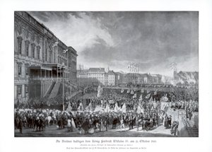A ascensão ao trono de Frederico Guilherme IV da Prússia, 15 de outubro de 1840, 1900. de Unbekannt
