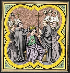 A coroação de Carlos Magno 712-814, século XIV 1849 de Unbekannt