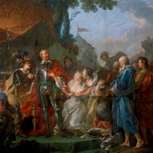 A ação corajosa de Eustache de São Pedro no cerco de Calais, 1346 de Unbekannt