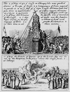 A destruição de Cheapside Cross e a queima do Livro dos Esportes, maio de 1643 1903 de Unbekannt