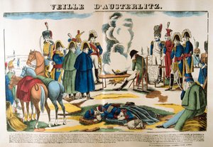 A véspera de Austerlitz, 1 de dezembro de 1805, século XIX de Unbekannt