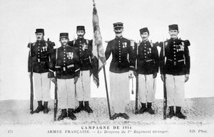 A bandeira do 1º Regimento da Legião Estrangeira Francesa, 1914 de Unbekannt