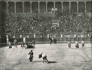 O interior da Praça de Touros, Madri, Espanha, 1895. de Unbekannt