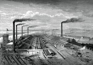 As obras de ferro e aço em Barrow, c1880 de Unbekannt