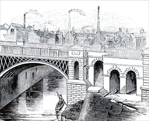 A ponte de ferro sobre o rio Irwell de Unbekannt