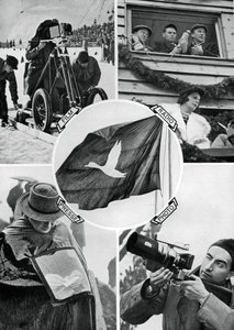 A mídia em ação, Jogos Olímpicos de Inverno, Garmisch-Partenkirchen, Alemanha, 1936 de Unbekannt