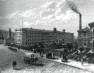O moinho em Saltaire, c1880 de Unbekannt