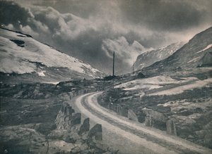 A estrada da montanha Grotli - Stryn, 1914. de Unbekannt