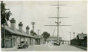 O quarterdeck, estabelecimento de treinamento da Marinha Real, Shotley, Suffolk, 1936 de Unbekannt