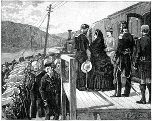A rainha que apresenta a Medalha Albert à guarda costeira George Oatley, final do século XIX, 1900 de Unbekannt