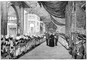 As rainhas visitam a abertura da Exposição Indiana e Colonial, Londres, 1886, 1900 de Unbekannt