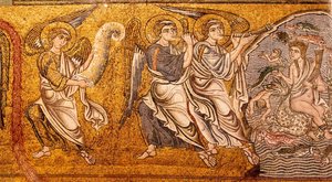 O mar desistiu de seus mortos O Juízo Final, Detalhe, século XII de Unbekannt