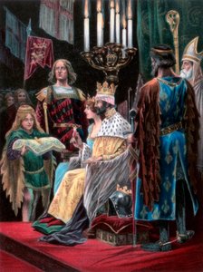 A segunda oblação de Edward II, Westminster, 25 de fevereiro de 1308, 1902 de Unbekannt