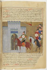 O cerco de Pequim. Miniatura da História Universal de Jami al-tawarikh, ca 1430 de Unbekannt