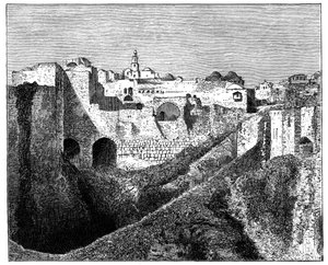 Muralhas do sul de Jerusalém, c1890 de Unbekannt