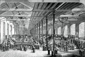 A sala de fiação na corda de Shadwell funciona, c1880 de Unbekannt
