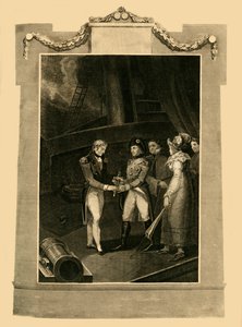A rendição de Buonaparte a bordo do Bellerophon, 15 de julho de 1815, 1816. de Unbekannt