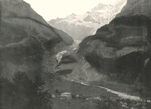 O vale, Grindenwald, Suíça, 1895. de Unbekannt